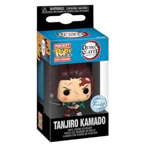 Funko Pop! Animation Keychain: Demon Slayer - Tanjiro Kamado (Battle Damage) Spe